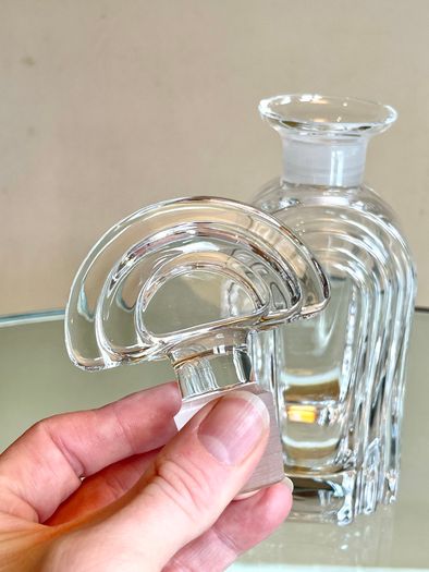 Vintage Italian Lead Crystal Decanter Bottle, Cristalli Puthod