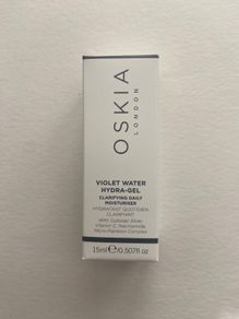Oskia violet water hydra gel clarifying daily moisturiser 15 ml