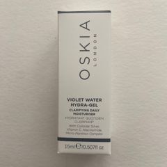 Oskia violet water hydra gel clarifying daily moisturiser 15 ml