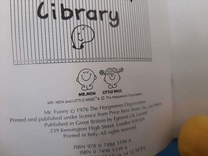 Vintage Mr Men book 1976 and new Mr Funny toy