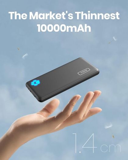 INIU Power Bank, Portable Charger 10000mAh Slimmest & Lightest High-Speed USB C Input & Output, PowerBank Triple 3A Phone Battery Pack, Travel Charger for iPhone 17 16 15 14 Plus Pro Samsung iPad etc