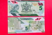 Trinidad &amp; Tobago   5. Dollars. 2020 POLYMER / PLASTIC .Pick 61a  ( Uncirculated )