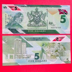 Trinidad & Tobago   5. Dollars. 2020 POLYMER / PLASTIC .Pick 61a  ( Uncirculated )
