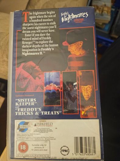 Freddy's Nightmares 2 Vhs Vido Tape. 1988. In Good Condition.