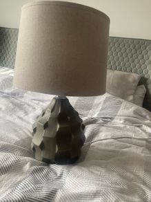 grey bedside lamps