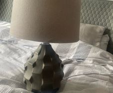 grey bedside lamps