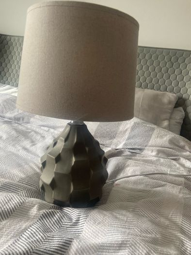 grey bedside lamps