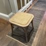 Small french rattan stool Image 2