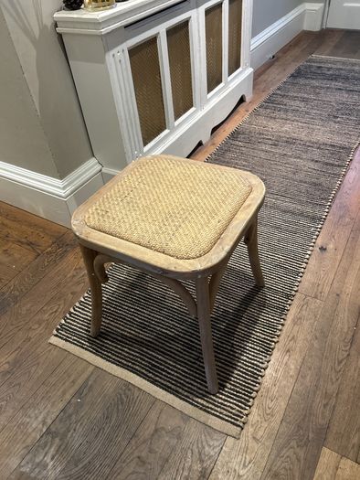 Small french rattan stool