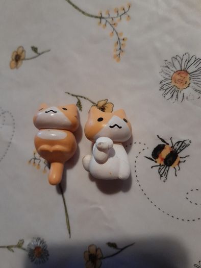 Fat cat plant figurines