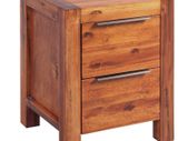 Bedside Cabinet Solid Acacia Wood Brown 45x42x58 cm