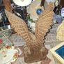 Beautiful Large Old Hand-Carved Wooden Eagle Statue with Outstretched Wings Postage Available Image 4