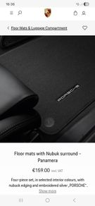 Porsche Panamera Floor Mats. Brand New OEM