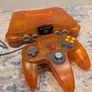 Nintendo N64 Funtastic Fire Orange Console Perfect Condition Image 6