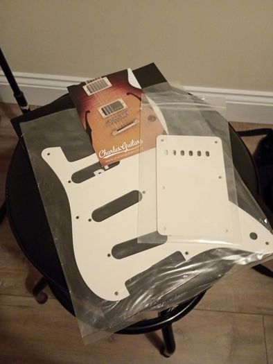 8 hole Stratocaster pickguard and matching backplate