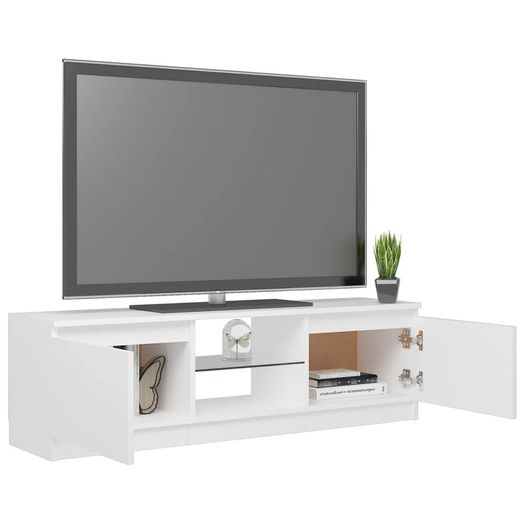 NEW SALE | TV Cabinet with LED Lights White 120x30x35.5 cm