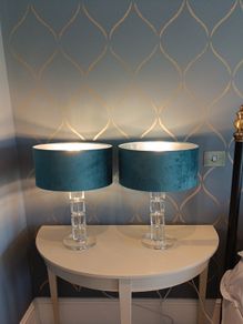 table lamps 28d x 51h  pair