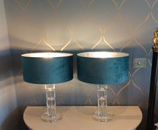 table lamps 28d x 51h  pair