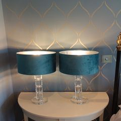 table lamps 28d x 51h  pair