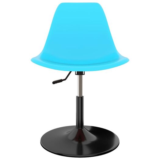 Swivel Dining Chairs 4 pcs Blue PP