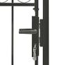 Fence  Gate with Arched Top Steel 100x250 cm Black Image 4