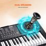 61 Key Digital Keyboard Piano, Lighted Keys, Electric Portable Piano with Adjustable Stand 600 Tones 500 Rhythms Built-In Speakers Sustain Pedal Headphones, USB MIDI for Beginners Image 5