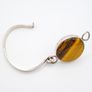 Tigers Eye Sterling Silver Bangle, London 1973 Image 4