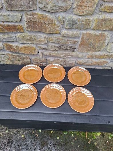 6 vintage fire king sides plates postage possible