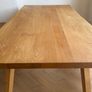 Solid oak dining table and benches Image 7