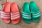 adidas flip flop / aqua slides size 5