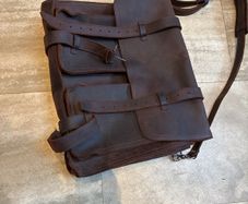 Crazy horse leather satchel