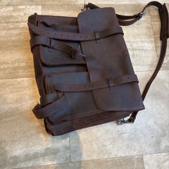 Crazy horse leather satchel
