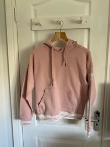 Gym + Coffee pale rose sweatshirt with hood