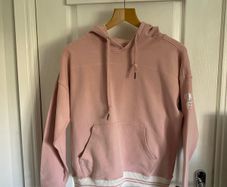 Gym + Coffee pale rose sweatshirt with hood