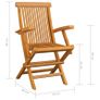 Folding Garden Chairs 4 pcs Solid Teak Wood Image 5