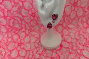 Earrings - Small Pink Crystal
