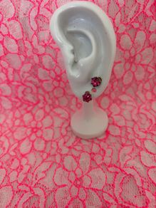 Earrings - Small Pink Crystal