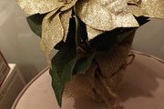 Brand new with tags Gold christmas ponsetta faux plantfrom Carraig Donn