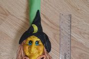 A Halloween Broomstick Decoration - Size in Pictures