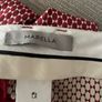 Marella Red Patterned Trousers - Size 12 - Cropped Fit Image 6