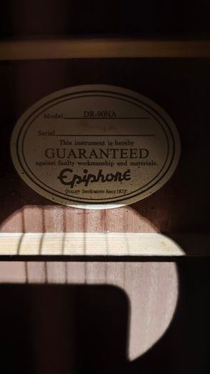 Epiphone DR-90NA Dreadnought Acoustic Guitar - Natural