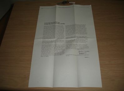 A Love Letter From John Lennon and Yoko New York Times 1979 Repro