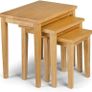 Free Express Shipping Cleo Nest Of Tables, Oak, Height: 46, Width: 48, Depth: 33cm Multiple Colours Available Image 4