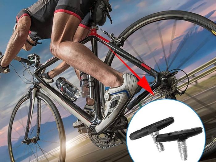 V-Brake Pad,V Bike Brake Pads,Bike Brake Pads Set for Bicycle with Hex Nuts and Spacers,Brake Blocks for Mountain Bike Set 70mm 1 PAIR (2 Pieces) 2 PAIRS (4 Pieces)