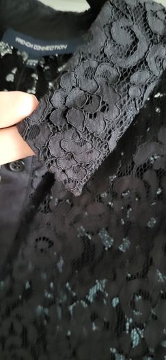 FRENCH CONNECTION black lace shirt dress Sz 8 UK - Bnwt Rrp 110