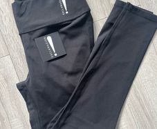 NEW Exclamazion Black High Waisted Gym Leggings Bundle 3 Pairs S M L