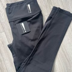 NEW Exclamazion Black High Waisted Gym Leggings Bundle 3 Pairs S M L