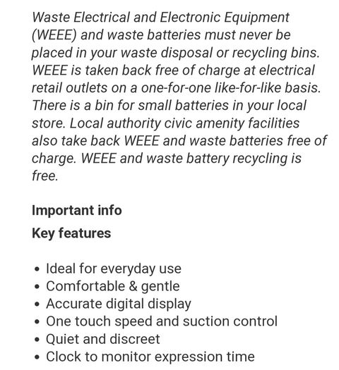 Nuby Electric Brest pomp Brest pads