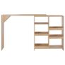 Bar Table with Moveable Shelf Oak 138x40x120 cm Image 4
