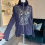 Kapalua Ladies Navy & Silver Long-Sleeved Zip-Up Top Image 5